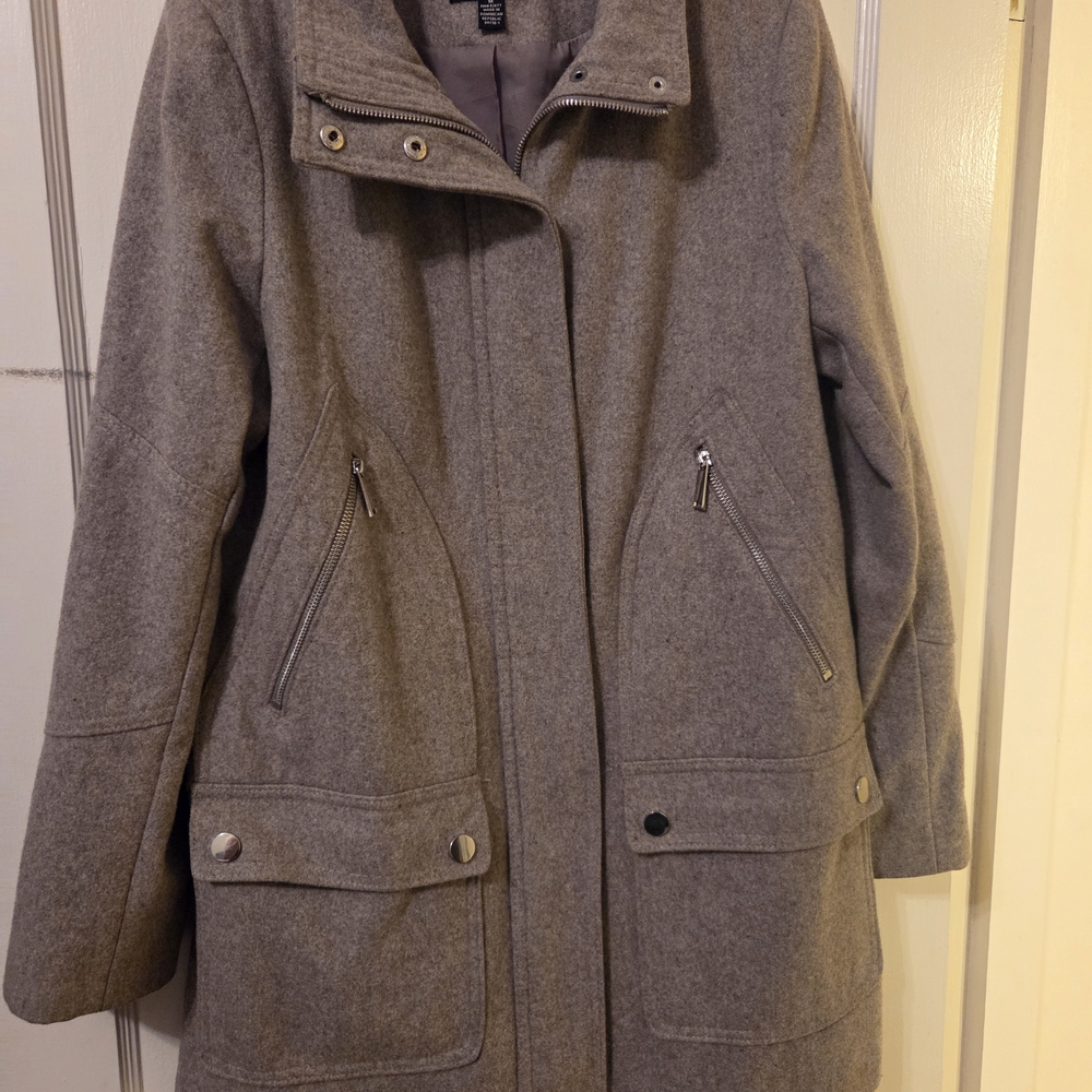 a.n.a Women's Classic Gray Trench Coat